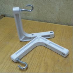 White 6 in. Projection Screen Hanger, Max Load 75 lbs